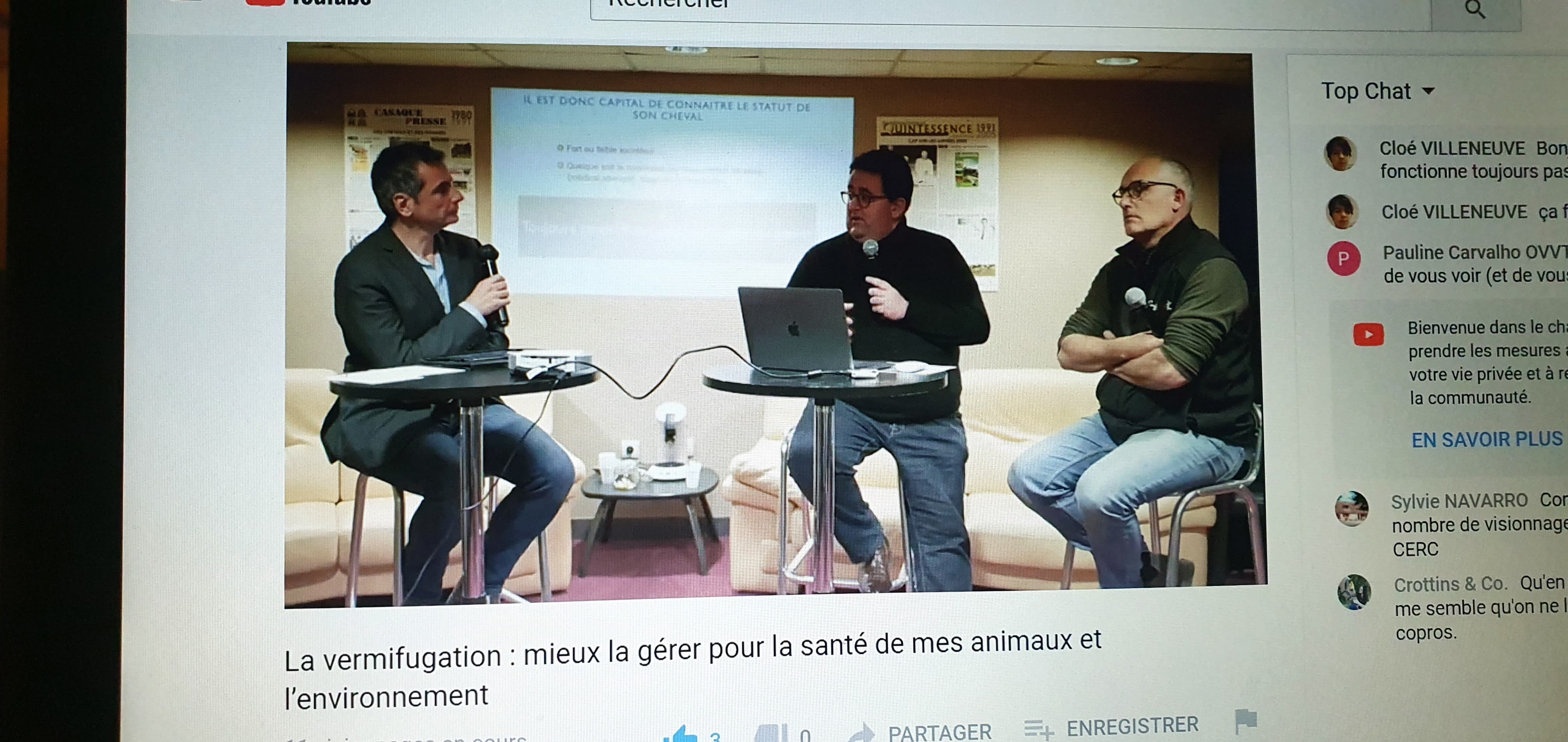 Table ronde sur la vermifugation et le parasistisme - Salon digital du cheval - replay