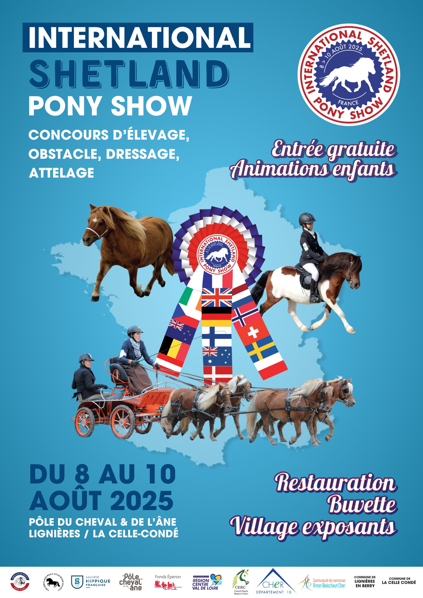 International Shetland du 8 au 10 août 2025 au Pôle du Cheval et de l'âne